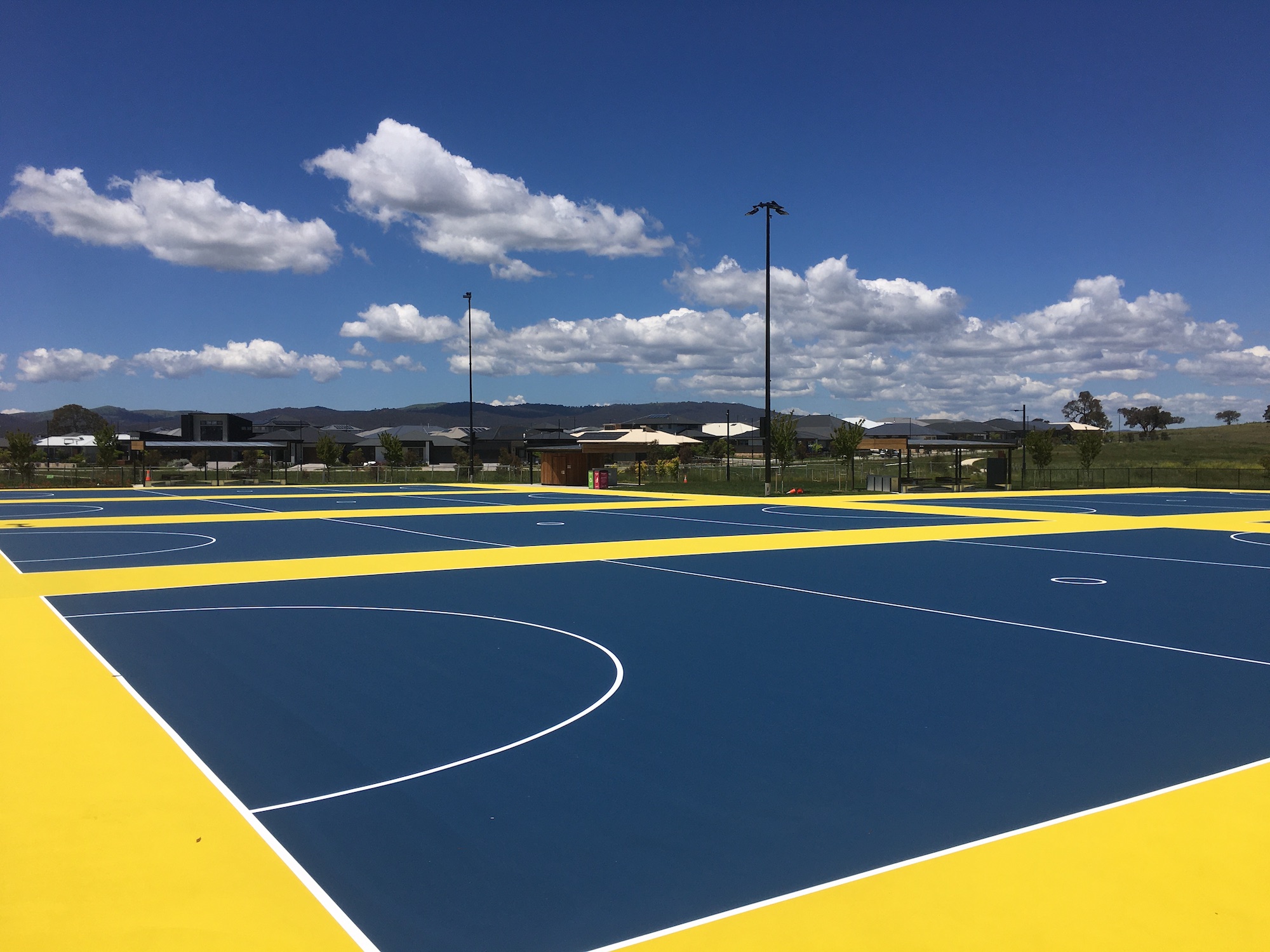 Custom colour Netball Courts Googong 006