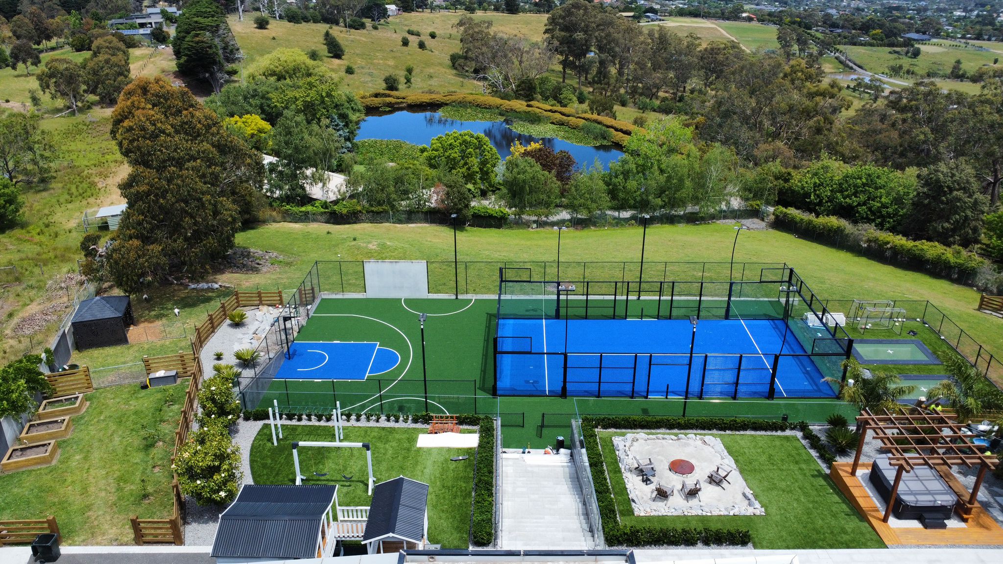Padel Court, Basketball Key, Futsal and Cricket Pitch Installation Synthetic Sports Group