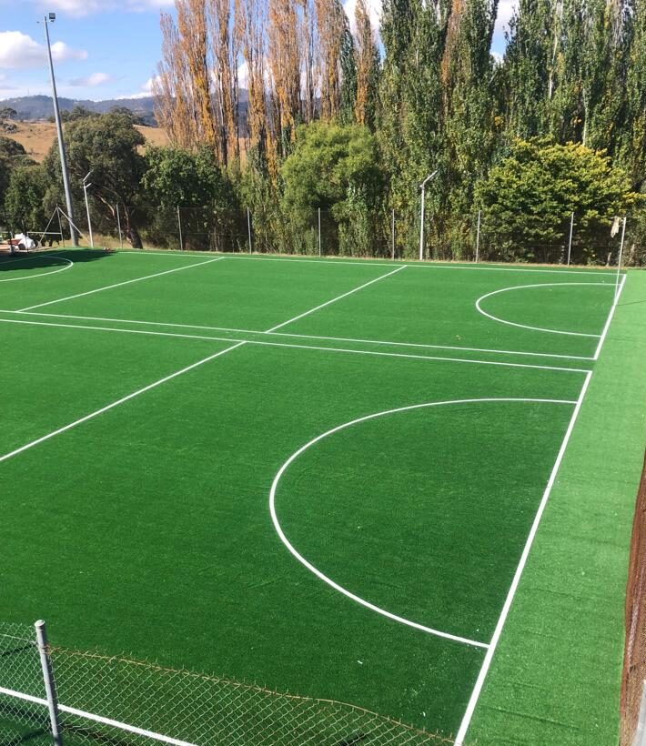 synthetic grass netball court